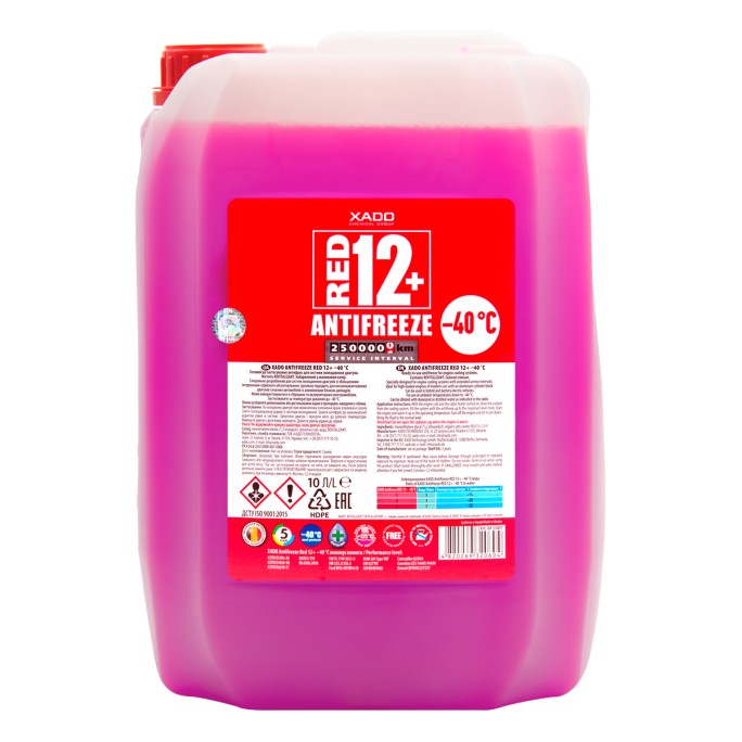 Antifreeze XADO Antifreeze Red 12+ -40°С 10 L