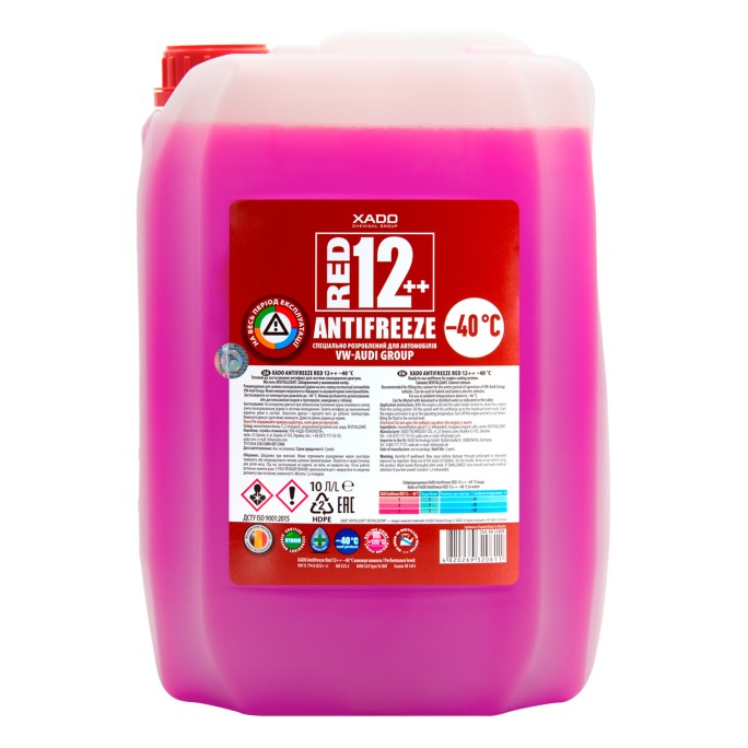 Antifreeze XADO Antifreeze Red 12++ -40°С 10 L