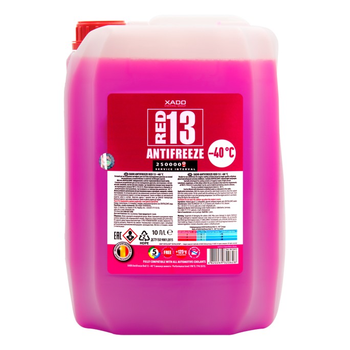 Antifreeze XADO Antifreeze Red 13 -40°С 10 L