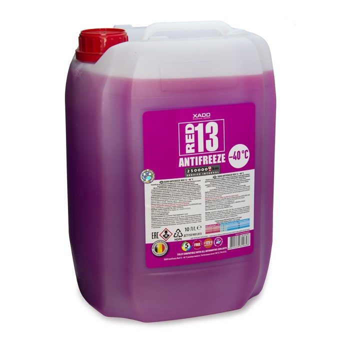 Антифриз XADO Antifreeze Red 13 -40°С 10 л