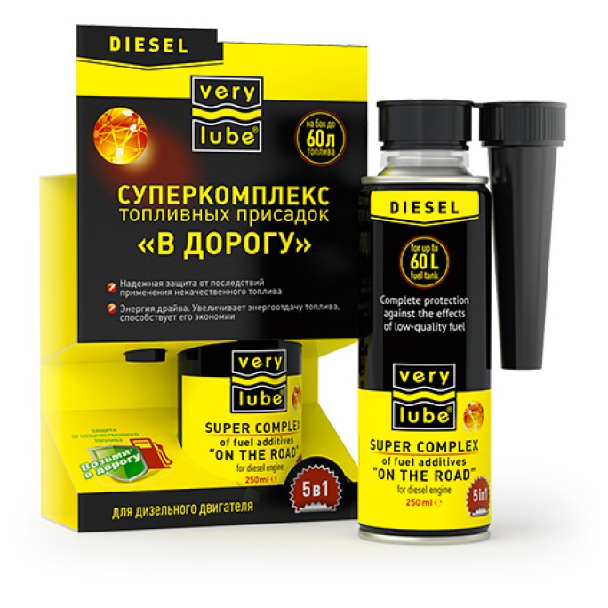 Super complex of fuel additives "On the Road" 5 in 1 (diesel) VERYLUBE 1 L