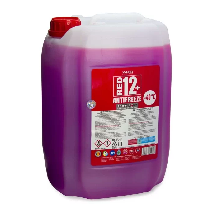 Антифриз XADO Antifreeze Red 12+ -40°С 10 л